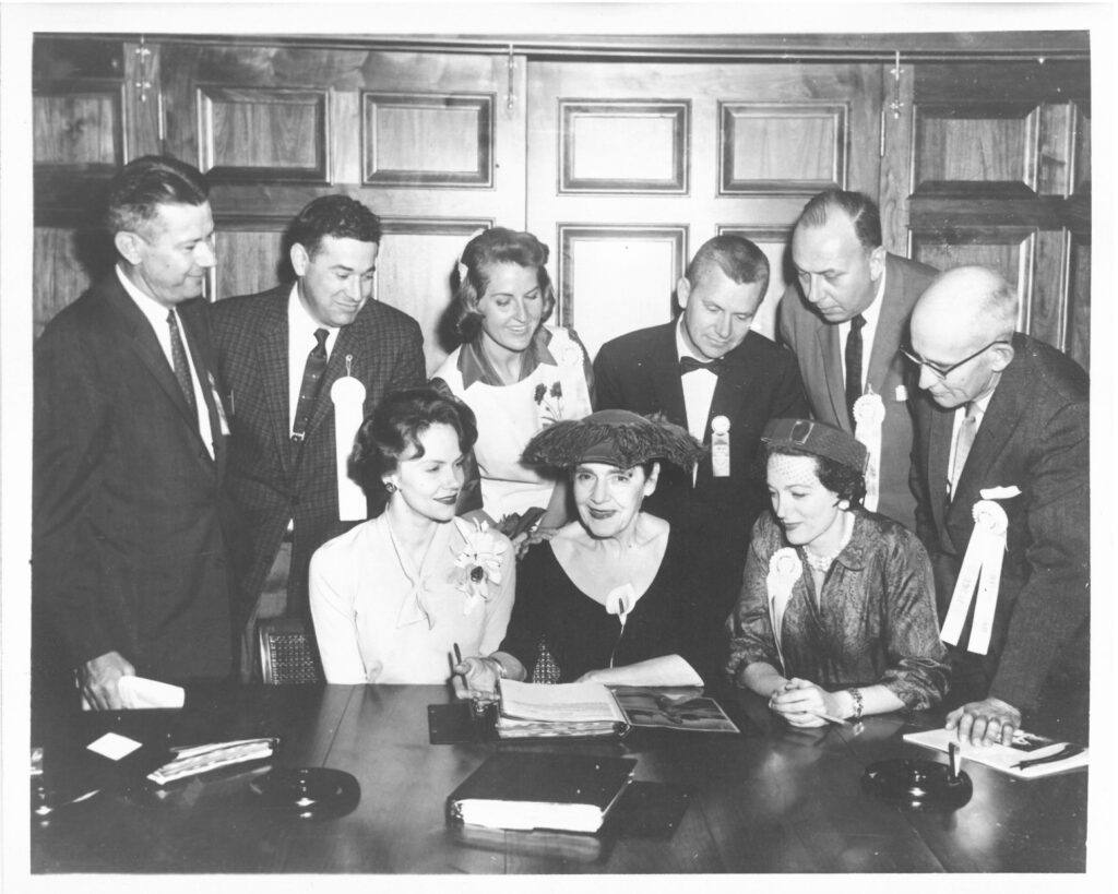 George Downing (third from right) and Fred Holder (far left) among founders of America's Junior Miss