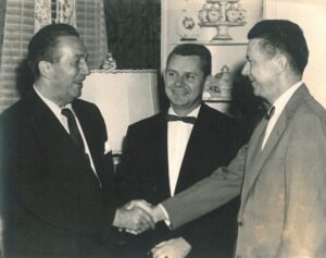 Walt Disney, left, visited in 1957. Here, he is shown with Bellingrath Executive Director George Downing, center, and trustee Fred Holder.