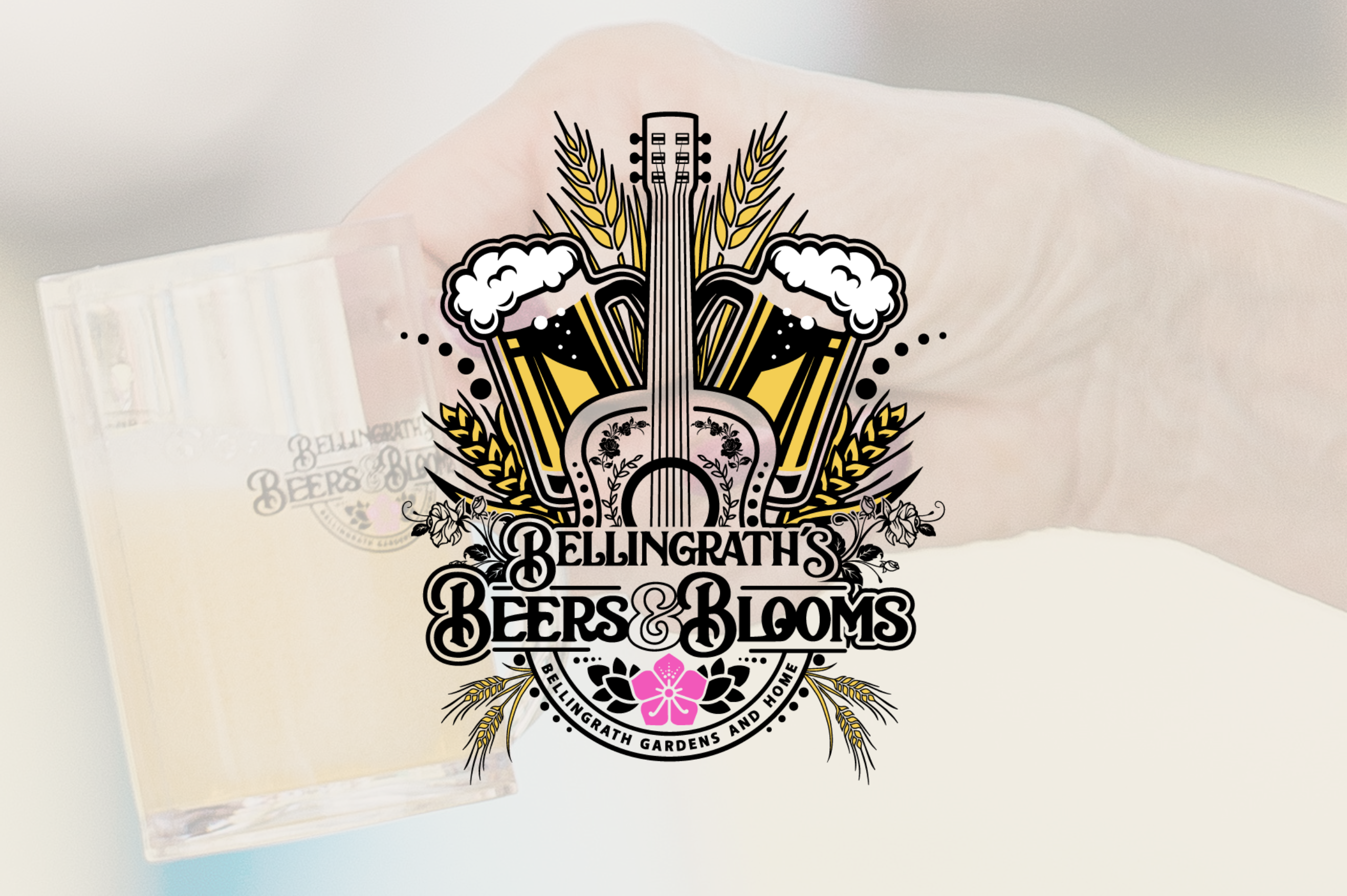 bellingrath beers and blooms logo and graphic