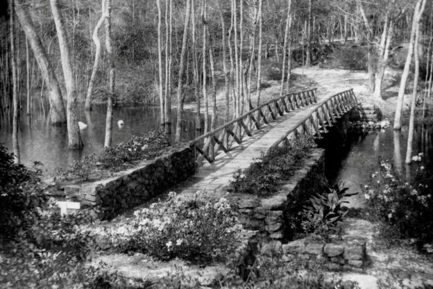 mirror lake bridge old photo