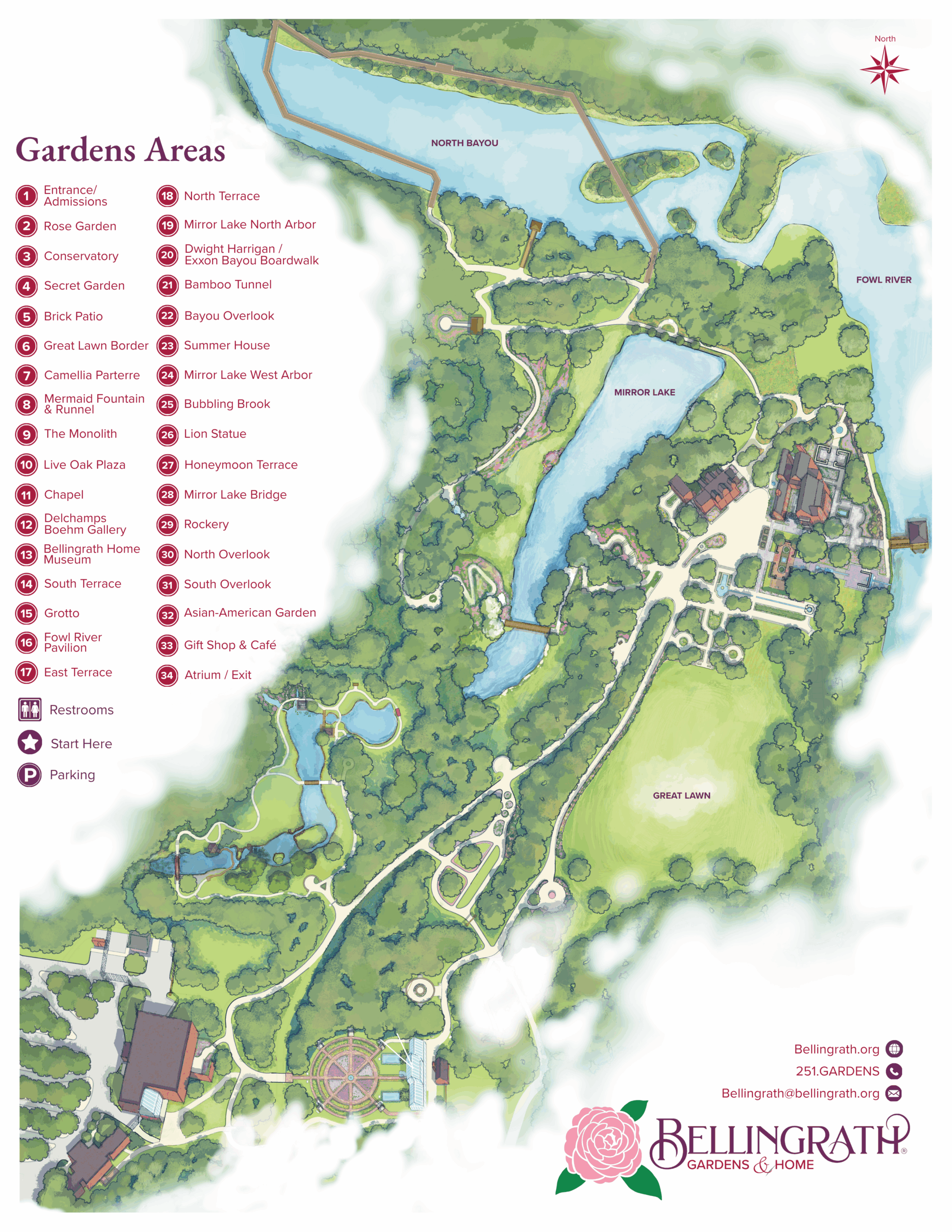 Browse The Estate Bellingrath Gardens Map